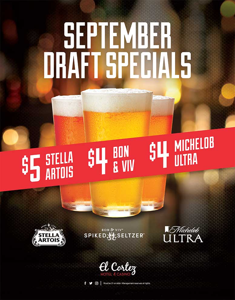 El Cortez draft specials poster