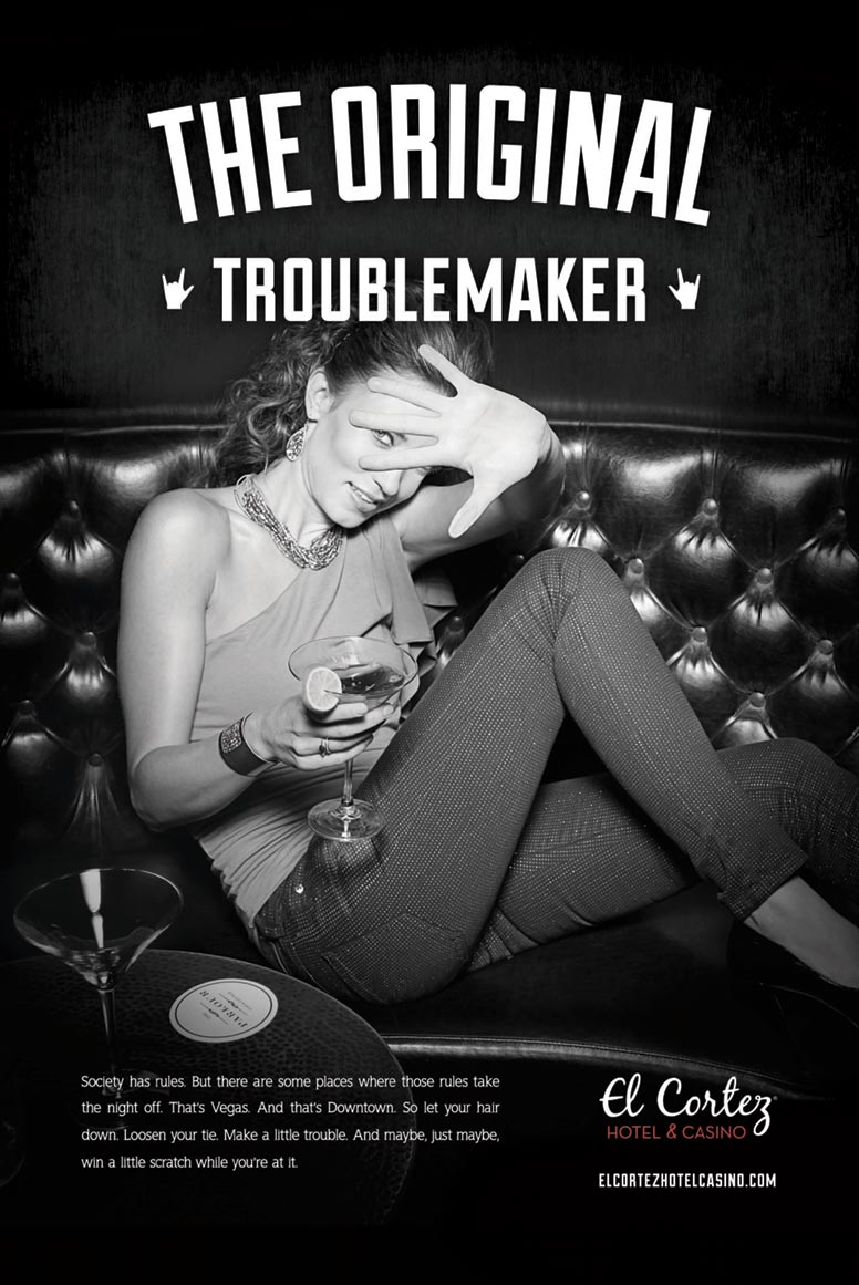 El Cortez poster woman in lounge