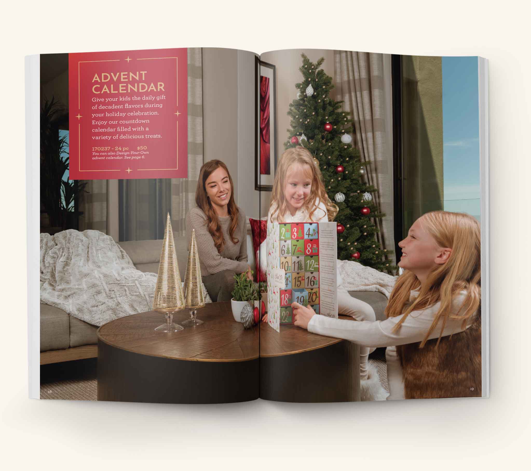 Holiday catalogue lifestyle spread