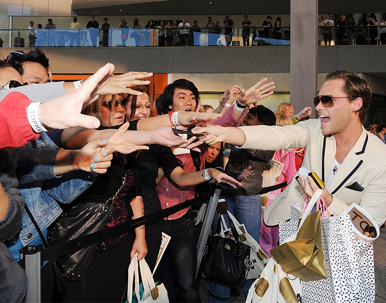Excited fans meet celebrity
