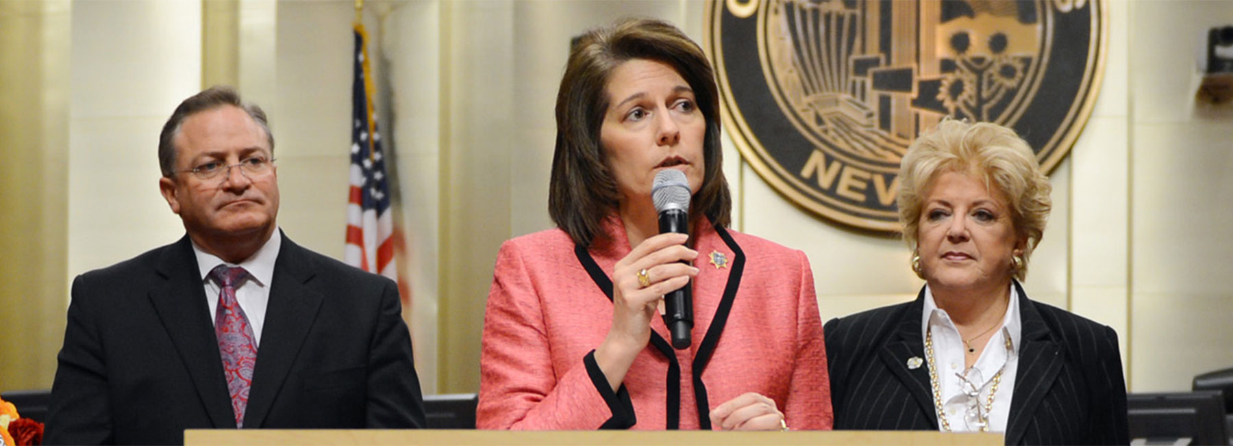 Elected officials at a press conference